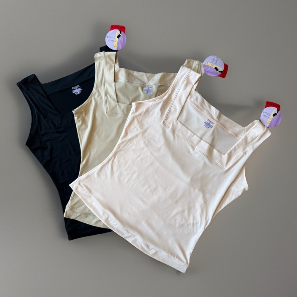 NWT Spanx Hide &‎ Sleek Square Neck Line Tank Top (Lot Of 3) Size 2X